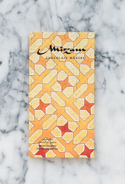 Mirzam White Chocolate infused with Saffron